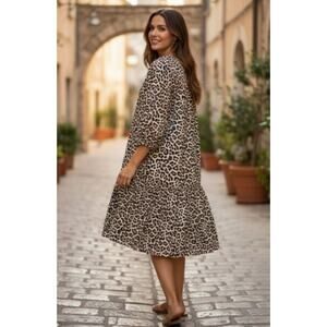 H&M Women's Animal Print Casual Dress - Size Large